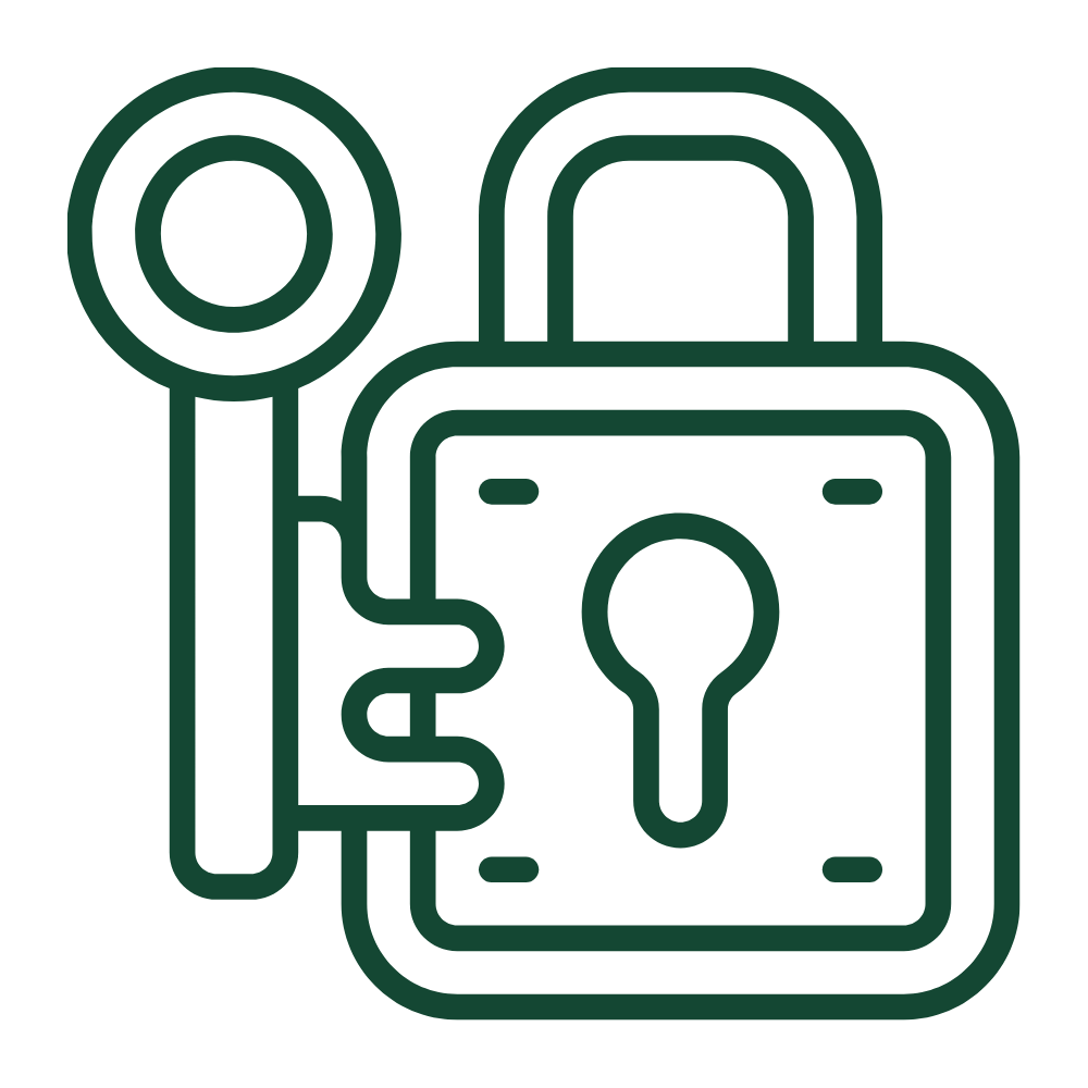 personal lock and key Icon